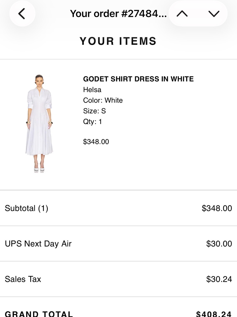 Helsa Godet shirt dress in white - Picture 6 of 6